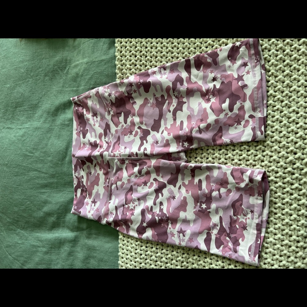Pink camo biker shorts (worn)